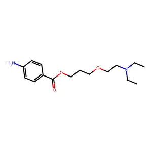 Benzoic acid, p-amino-, 3-(beta-(diethylamino)ethoxy)propyl ester structure