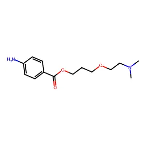 Benzoic acid, p-amino-, 3-(beta-(dimethylamino)ethoxy)propyl ester structure