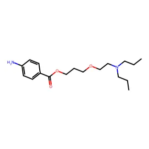 Benzoic acid, p-amino-, 3-(beta-(dipropylamino)ethoxy)propyl ester structure