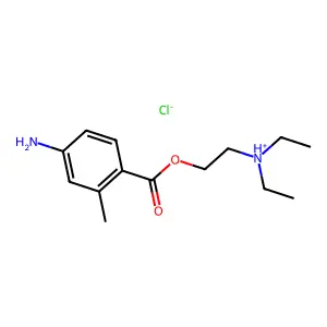 2-(Diethylamino)ethyl 4-amino-2-methylbenzoate--hydrogen chloride (1/1) structure