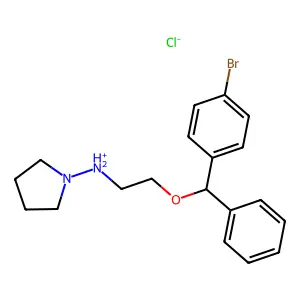 Ethylamine, 2-(p-bromodiphenylmethoxy)-N-pyrrolidinyl-, hydrochloride structure