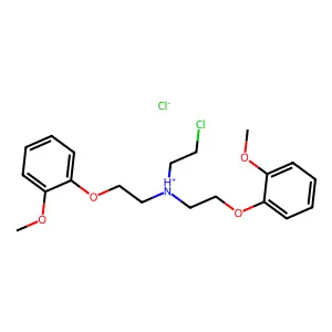Ethylamine, 2-chloro-bis-N-(2-methoxyphenoxyethyl)-, hydrochloride structure