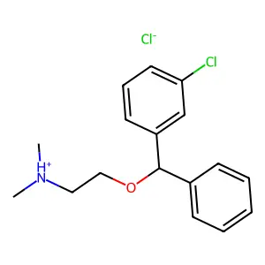 Ethylamine, 2-(m-chlorodiphenylmethoxy)-N,N-dimethyl-, hydrochloride structure
