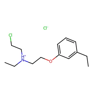 Ethylamine, N-(2-chloroethyl)-N-(2-ethylphenoxyethyl)-, hydrochloride structure
