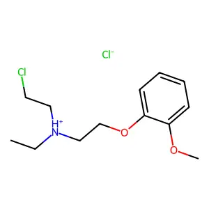 Ethylamine, N-(2-chloroethyl)-N-(2-methoxyphenoxyethyl)-, hydrochloride structure
