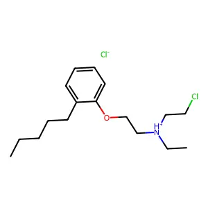 Ethylamine, N-(2-chloroethyl)-N-(2-pentylphenoxyethyl)-, hydrochloride structure