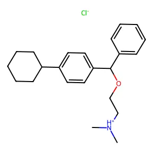 Ethylamine, 2-(p-cyclohexyldiphenylmethoxy)-N,N-dimethyl-, hydrochloride structure