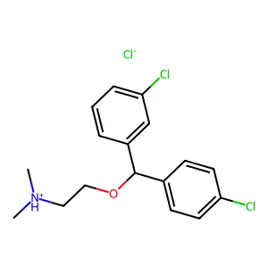 Ethylamine, 2-(m,p-dichlorodiphenylmethoxy)-N,N-dimethyl-, hydrochloride structure