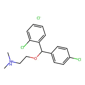 Ethylamine, 2-(o,p'-dichlorodiphenylmethoxy)-N,N-dimethyl-, hydrochloride structure