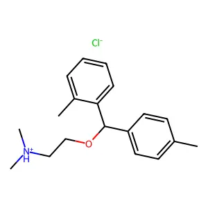 Ethylamine, N,N-dimethyl-2-(di-(o,p'-tolyl)methoxy)-, hydrochloride structure