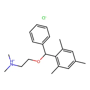 Ethylamine, N,N-dimethyl-2-(mesityl(phenyl)methoxy)-, hydrochloride structure