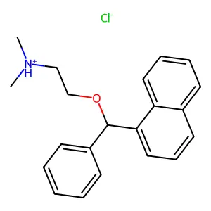 Ethylamine, N,N-dimethyl-2-(1-naphthyl(phenyl)methoxy)-, hydrochloride structure