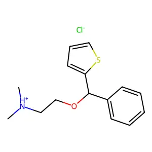 Ethylamine, N,N-dimethyl-2-(phenyl-(2'-thienyl)methoxy)-, hydrochloride structure