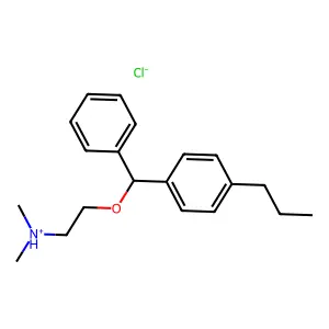Ethylamine, N,N-dimethyl-2-(p-propyldiphenylmethoxy)-, hydrochloride structure