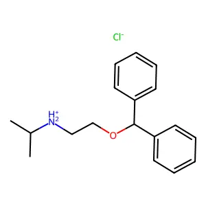 Ethylamine, 2-(diphenylmethoxy)-N-isopropyl-, hydrochloride structure
