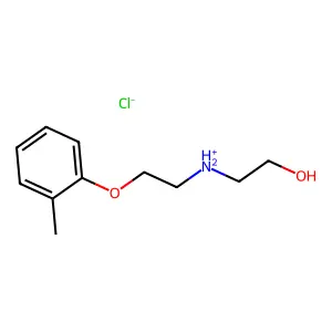 Ethylamine, beta-hydroxy-N-(o-tolyloxyethyl)-, hydrochloride structure