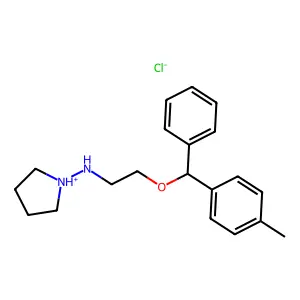 Ethylamine, 2-(phenyl-(p-tolyl)methoxy)-N-pyrrolidinyl-, hydrochloride structure