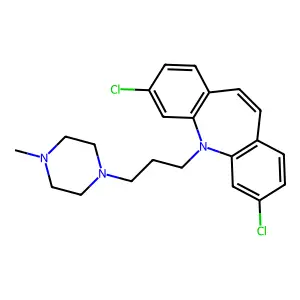 5H-Dibenz(b,f)azepine, 3,7-dichloro-5-(3'-(4''-methylpiperazinyl)propyl)- structure