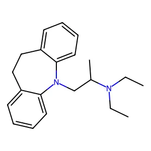 5H-Dibenz(b,f)azepine, 5-(2-(diethylamino)-2-methylethyl)-10,11-dihydro- structure