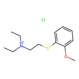 Ethylamine, 2-(o-anisylthio)-N,N-diethyl-, hydrochloride structure