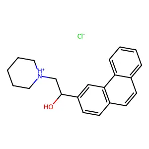 Ethanol, 1-(phenanthr-3'-yl)-2-piperidino-, hydrochloride structure