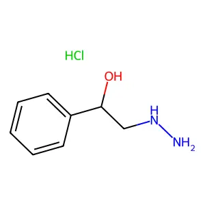 Benzyl alcohol, alpha-(hydrazinomethyl)-, hydrochloride structure