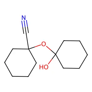 Cyclohexanecarbonitrile, 1-(1-hydroxycyclohexyl)oxy- structure