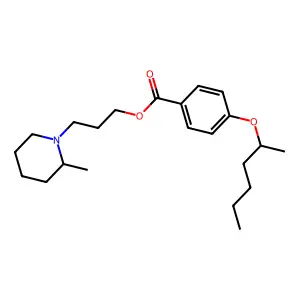 Benzoic acid, p-sec-hexoxy-, 3-(2'-methylpiperidino)propyl ester structure