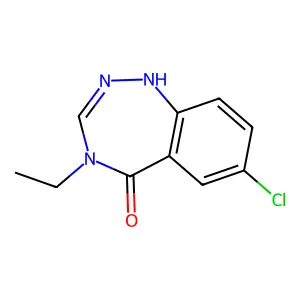 5H-1,2,4-Benzotriazepin-5-one, 1,4-dihydro-7-chloro-4-ethyl- structure