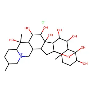 4,9-Epoxycevane-3,4,6,7,14,15,16,20-octol--hydrogen chloride (1/1) structure