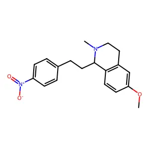 6-Methoxy-2-methyl-1-(2-(4-nitrophenyl)ethyl)-1,2,3,4-tetrahydroisoquinoline structure