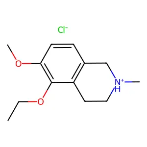 Isoquinoline, N-methyl-5-ethoxy-6-methoxy-1,2,3,4-tetrahydro-, hydrochloride structure