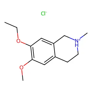 Isoquinoline, N-methyl-6-methoxy-7-ethoxy-1,2,3,4-tetrahydro-, hydrochloride structure