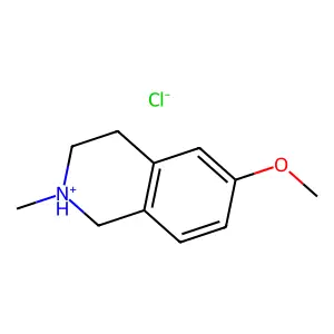 Isoquinoline, N-methyl-6-methoxy-1,2,3,4-tetrahydro-, hydrochloride structure