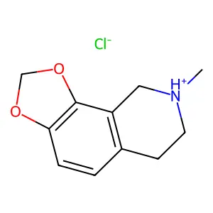 Isoquinoline, N-methyl-7,8-methylenedioxy-1,2,3,4-tetrahydro-, hydrochloride structure