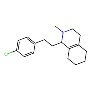 Isoquinoline, 1,2,3,4,5,6,7,8-octahydro-1-(4-chlorophenethyl)-2-methyl- structure