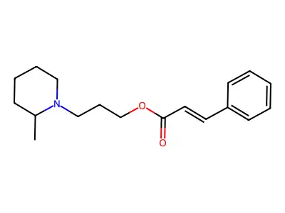 3-Phenylpropenoic acid 3-(2-methylpiperidino)propyl ester structure