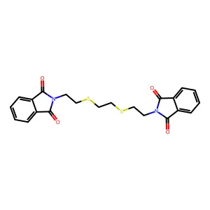 Ethane, 1,2-bis(beta-(phthalimido)ethylthio)- structure