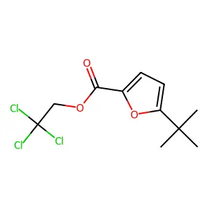 2,2,2-Trichloroethyl 5-tert-butylfuran-2-carboxylate structure