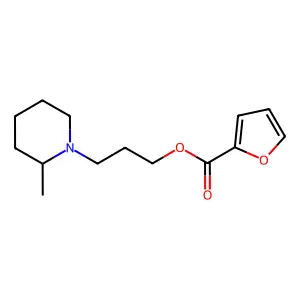 2-Furoic acid, 3'-(2''-methylpiperidino)propyl ester structure