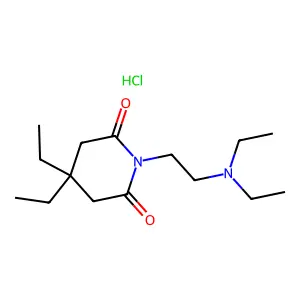 Glutarimide, 4,4-diethyl-1-diethylaminoethyl-, hydrochloride structure