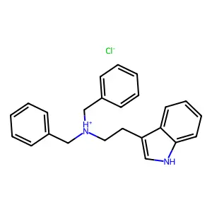 Indole, 3-(2-(dibenzylamino)ethyl)-, monohydrochloride structure