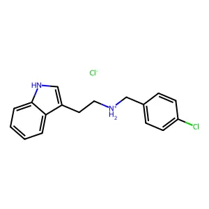 Indole, 3-(2-(4-chlorobenzylamino)ethyl)-, monohydrochloride structure
