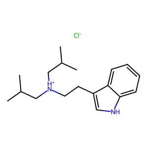 Indole, 3-(2-(diisobutylamino)ethyl)-, monohydrochloride structure