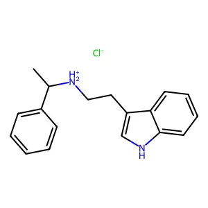 Indole, 3-(2-(alpha-methylbenzylamino)ethyl)-, monohydrochloride structure