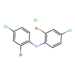 Bis(2-bromo-4-chlorophenyl)iodanium chloride structure