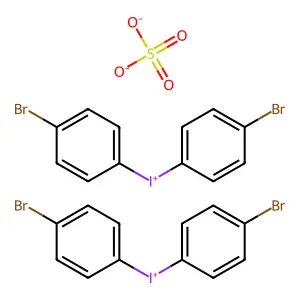 Iodonium, bis(p-bromophenyl)-, sulfate structure