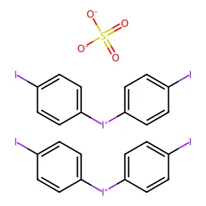 Iodonium, bis(p-iodophenyl)-, sulfate structure