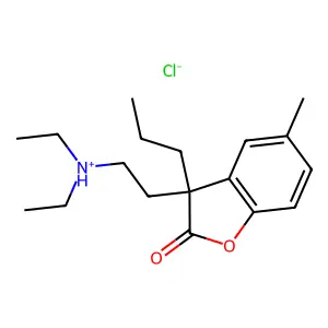 2(3H)-Benzofuranone, 3-(2-(diethylamino)ethyl)-5-methyl-3-propyl-, hydrochloride structure
