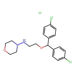 Ethylamine, 2-(p,p'-dichlorodiphenylmethoxy)-N-morpholino-, hydrochloride structure